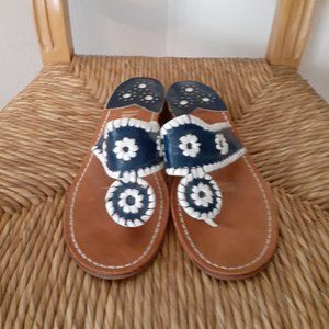 Jack Rogers Navajo Navy/White Sandals 8M